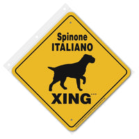 Spinone Italiano Xing Sign Aluminum 12 in X 12 in #20868