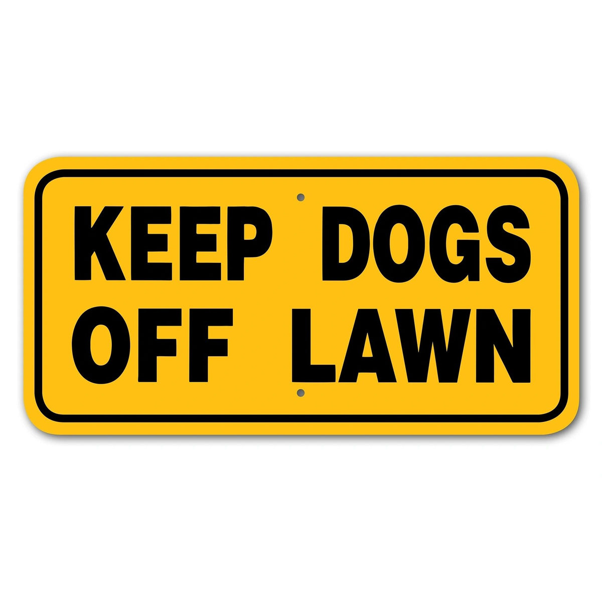 Keep Dogs Off Lawn Sign Aluminum 6 in X 12 in #3444414