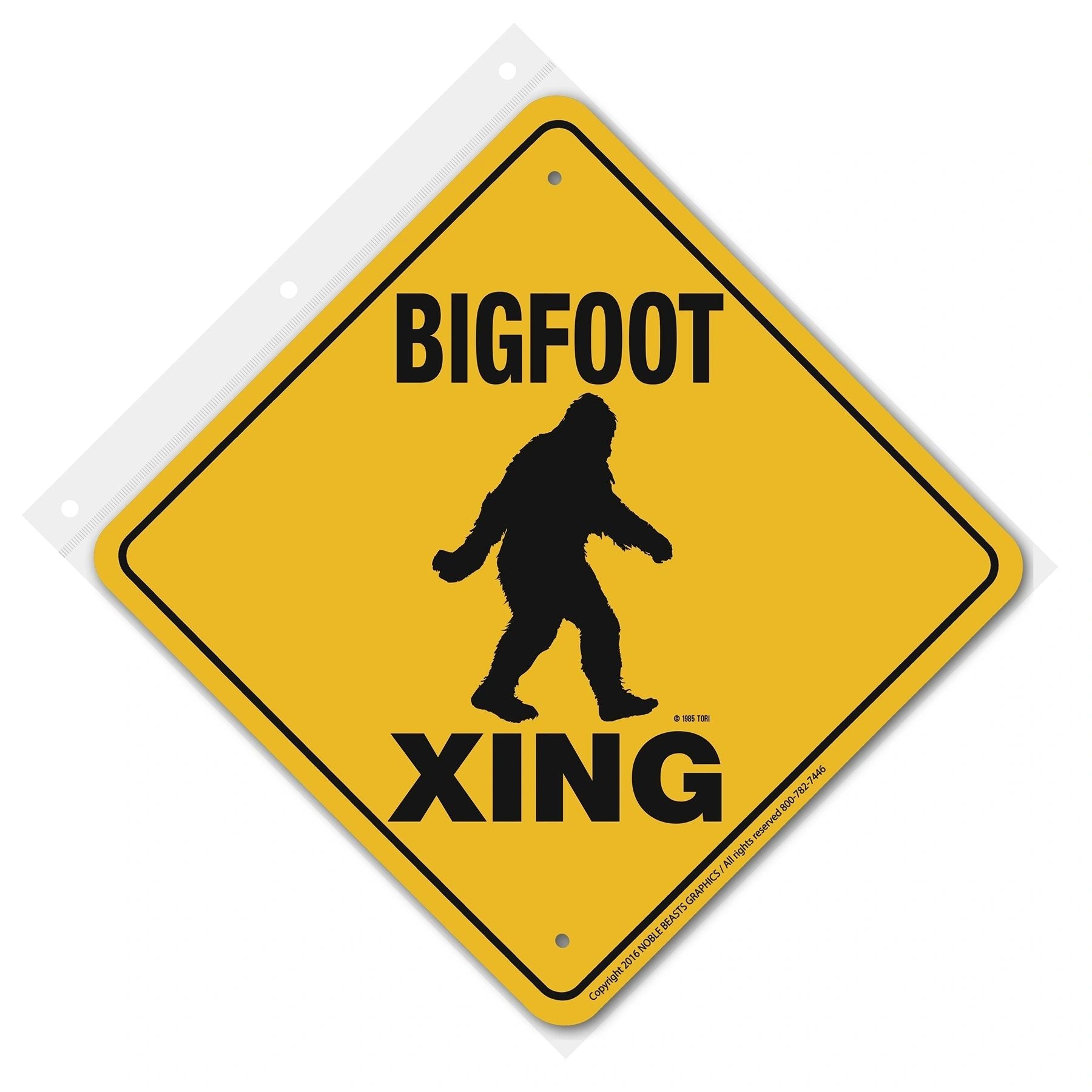 Bigfoot Crossing Funny Metal Aluminum Novelty Sign