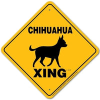 Chihuahua Xing Sign Aluminum 12 in X 12 in #20498