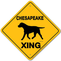 Chesapeake Xing Sign Aluminum 12 in X 12 in #20578