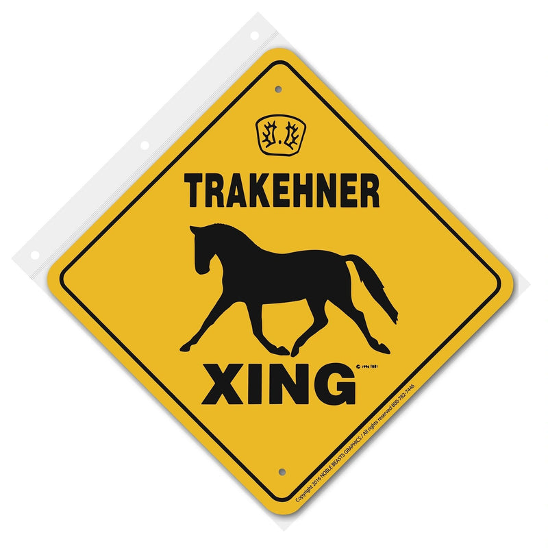 Trakehner (WB) Xing Sign Aluminum 12 in X 12 in #20980