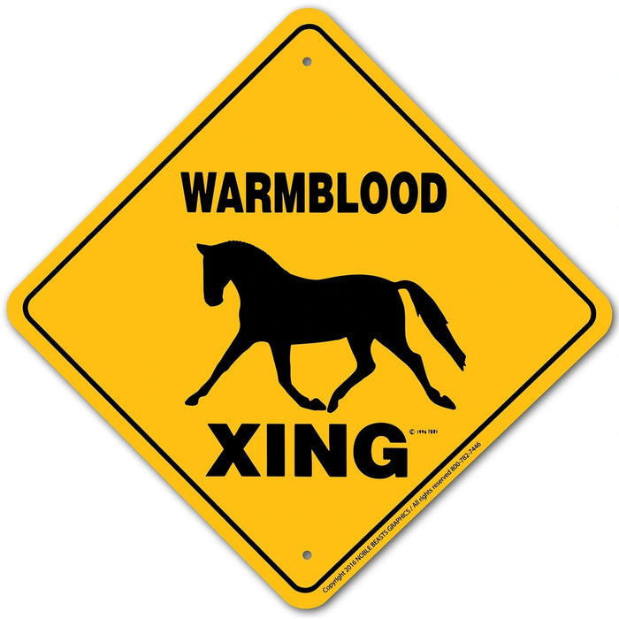 Warmblood Xing Sign Aluminum 12 in X 12 in #20945