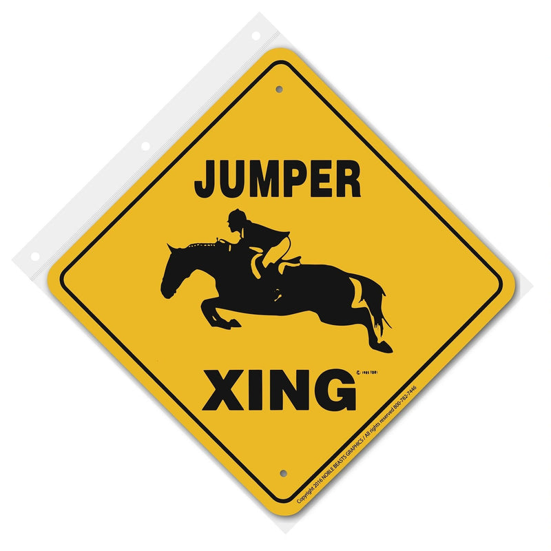 Jumper Xing Sign Aluminum 12 in X 12 in #20338